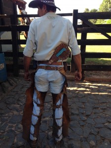 Brazilian Cowboys on Farm