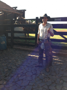 Brazilian Cowboys on Farm