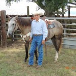 Man with horse on Ranch