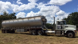 Feed truck on ranch